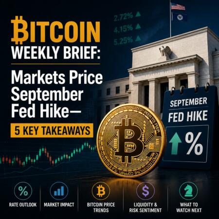 Bitcoin Weekly Brief: Markets Price September Fed Hike—5 Key Takeaways