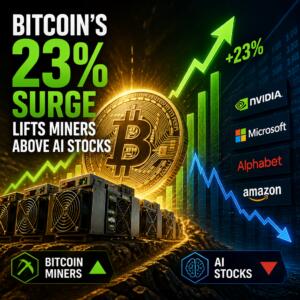 Bitcoin’s 23% Surge Lifts Miners Above AI Stocks Bitcoin’s 23% Surge Lifts Miners Above Ai Stocks