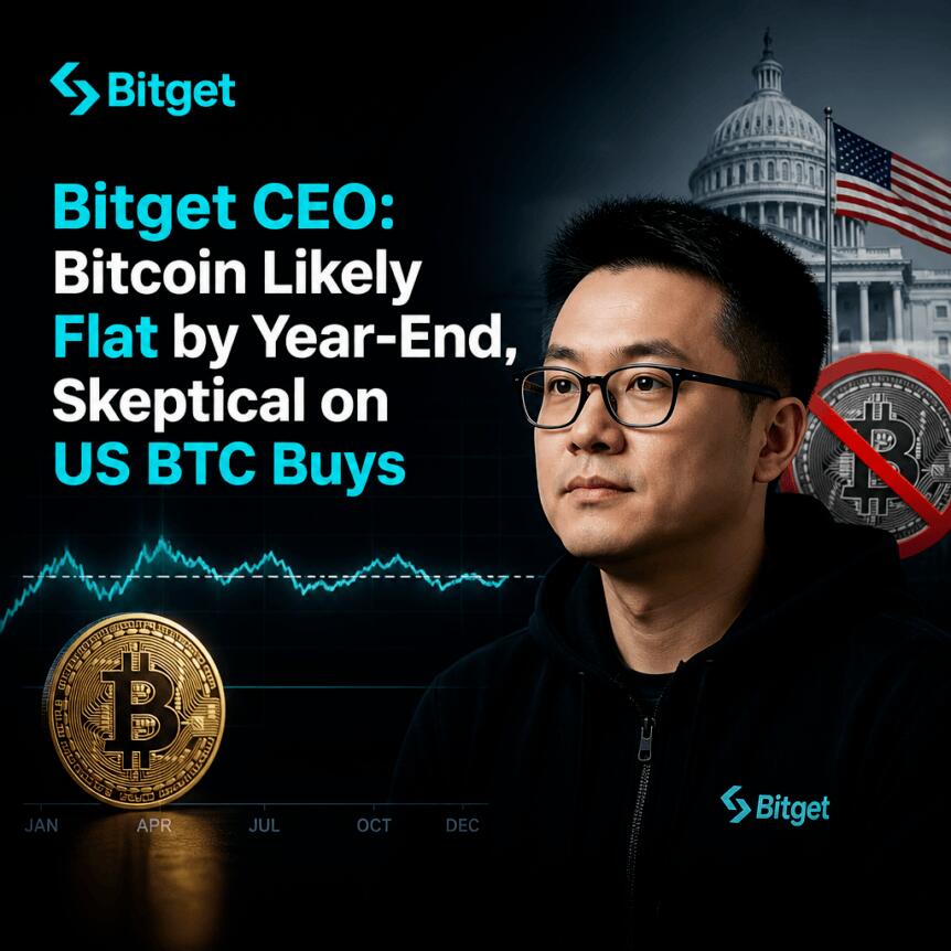Bitget CEO: Bitcoin Likely Flat by Year-End, Skeptical on US BTC Buys Bitget Ceo: Bitcoin Likely Flat By Year-End, Skeptical On Us Btc Buys