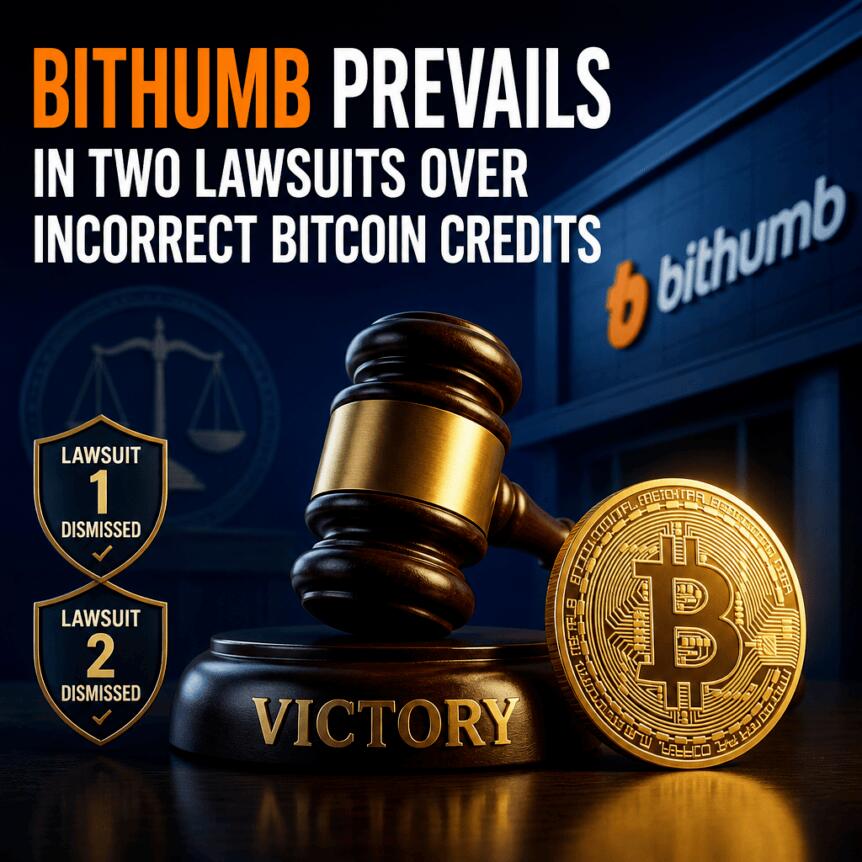 Bithumb Prevails In Two Lawsuits Over Incorrect Bitcoin Credits