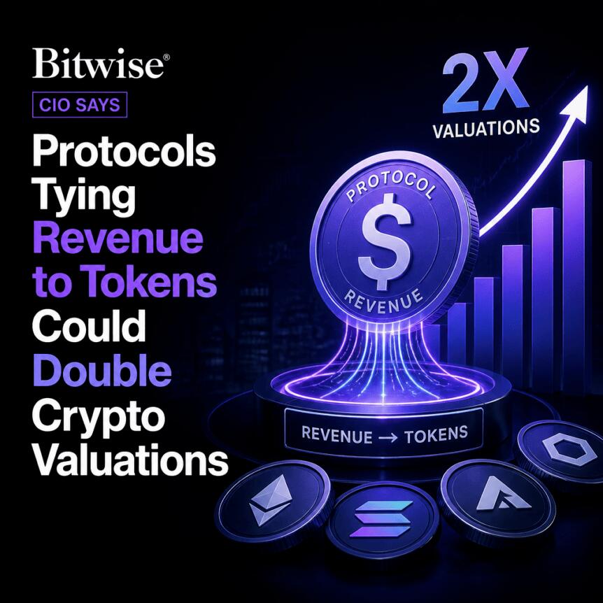Bitwise CIO Says Protocols Tying Revenue to Tokens Could Double Crypto Valuations Bitwise Cio Says Protocols Tying Revenue To Tokens Could Double Crypto Valuations
