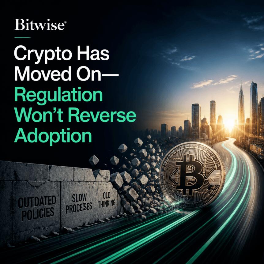 Bitwise: Crypto Has Moved On—regulation Won’t Reverse Adoption