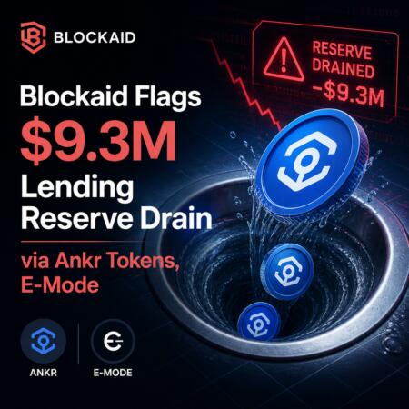 Blockaid Flags $9.3M Lending Reserve Drain via Ankr Tokens, E-Mode Blockaid Flags $9.3m Lending Reserve Drain Via Ankr Tokens, E-Mode