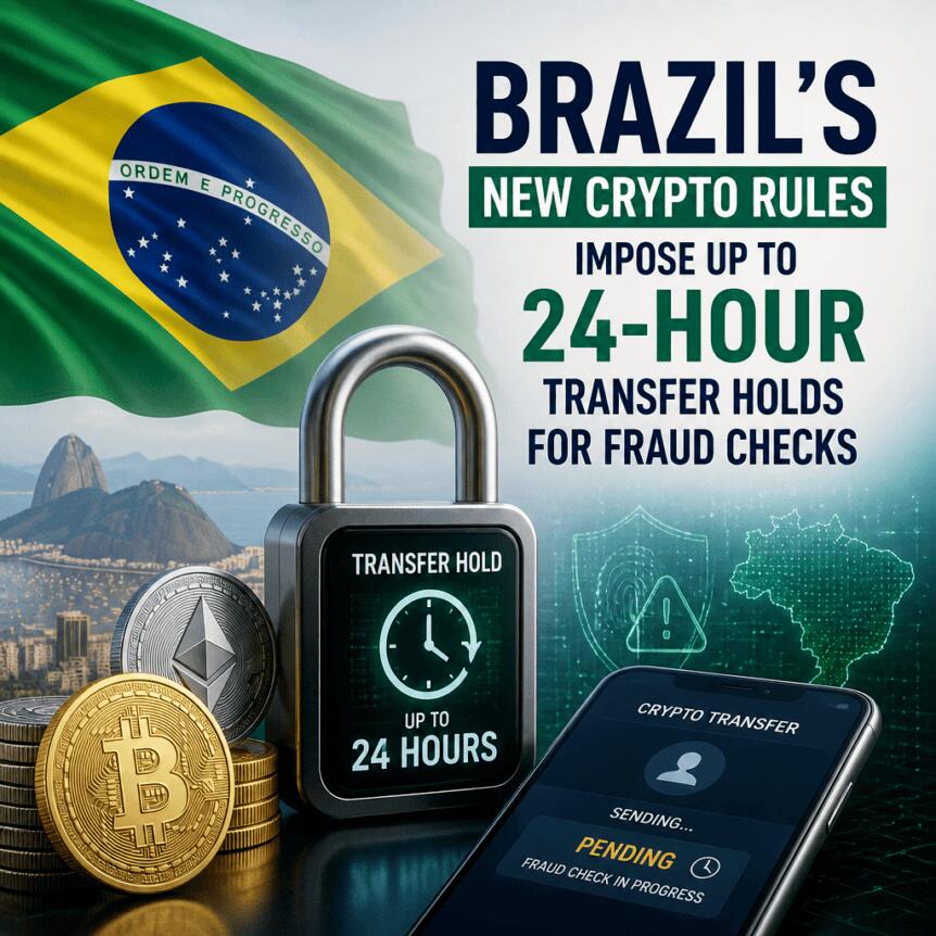 Brazil’s New Crypto Rules Impose Up To 24-Hour Transfer Holds For Fraud Checks