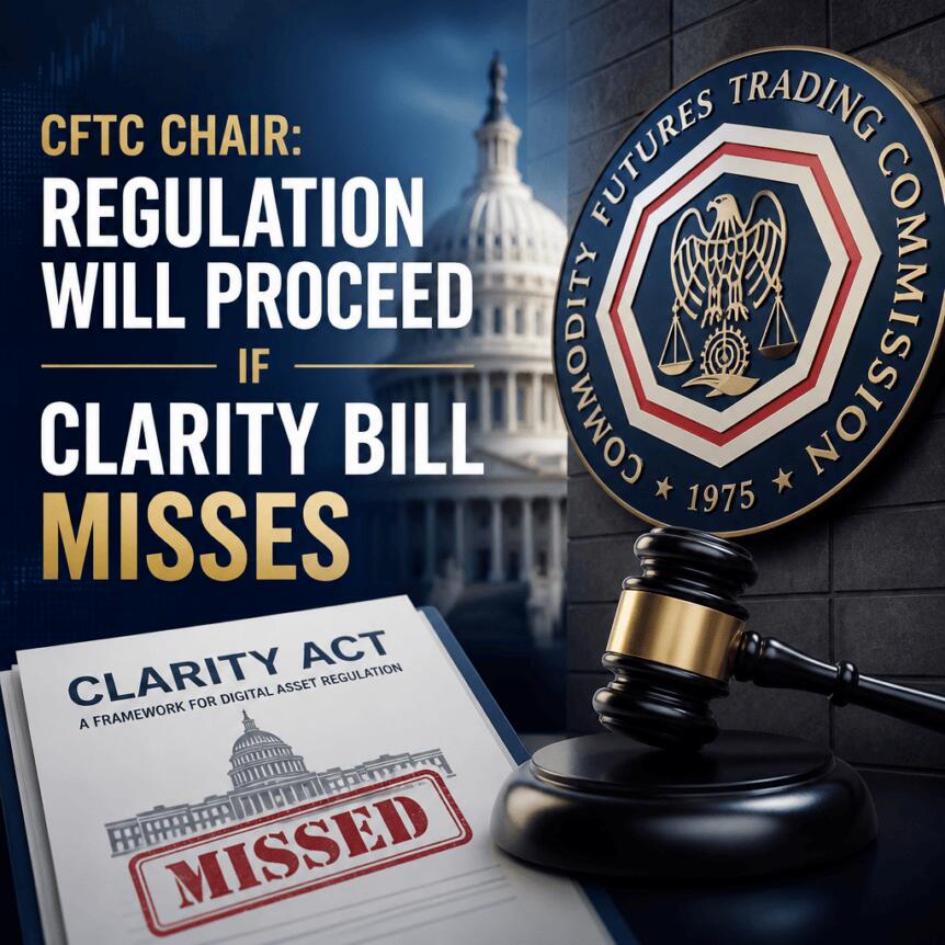 CFTC Chair: Regulation will proceed if CLARITY bill misses Cftc Chair: Regulation Will Proceed If Clarity Bill Misses