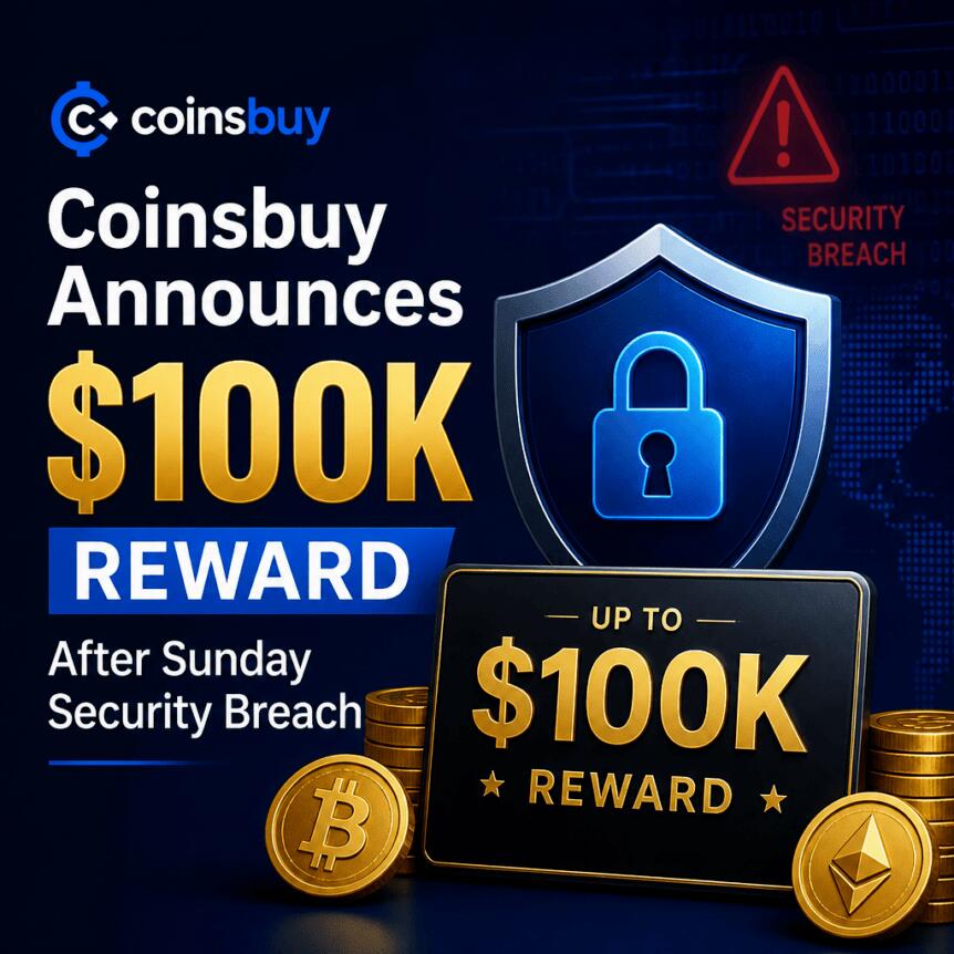 Coinsbuy Announces $100K Reward After Sunday Security Breach