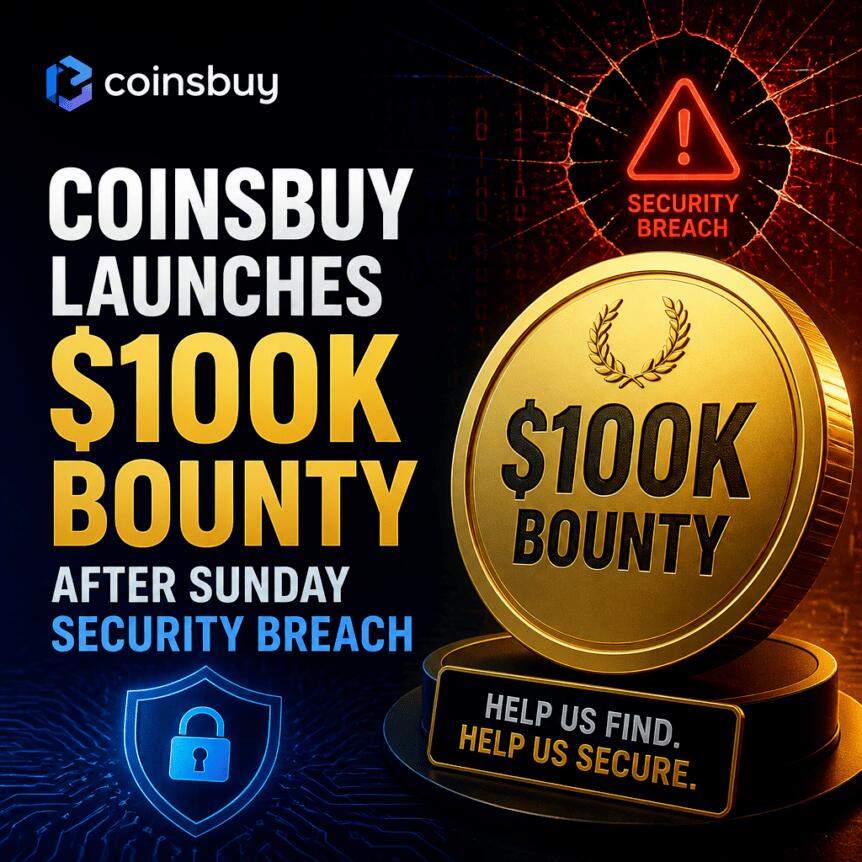 Coinsbuy Launches $100k Bounty After Sunday Security Breach