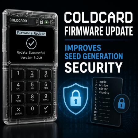 Coldcard Firmware Update Improves Seed Generation Security