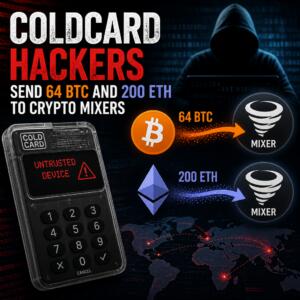 Coldcard Hackers Send 64 BTC and 200 ETH to Crypto Mixers Coldcard Hackers Send 64 Btc And 200 Eth To Crypto Mixers