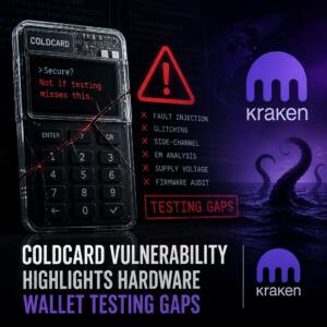 Coldcard Vulnerability Highlights Hardware Wallet Testing Gaps, Kraken Coldcard Vulnerability Highlights Hardware Wallet Testing Gaps, Kraken