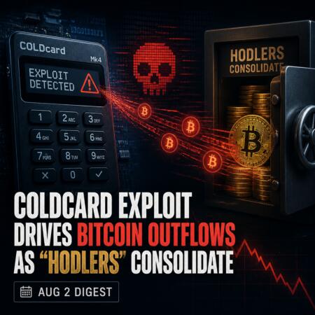 Coldcard exploit drives Bitcoin outflows as “hodlers” consolidate—Aug 2 digest Coldcard Exploit Drives Bitcoin Outflows As “hodlers” Consolidate—aug 2 Digest