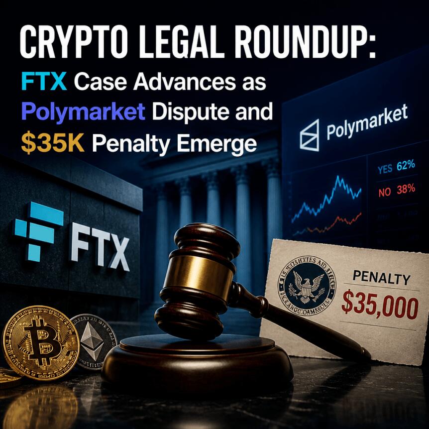Crypto Legal Roundup: Ftx Case Advances As Polymarket Dispute And $35k Penalty Emerge