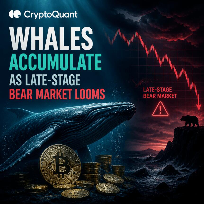 Cryptoquant: Whales Accumulate As Late-Stage Bear Market Looms