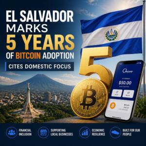 El Salvador Marks 5 Years of Bitcoin Adoption, Cites Domestic Focus El Salvador Marks 5 Years Of Bitcoin Adoption, Cites Domestic Focus