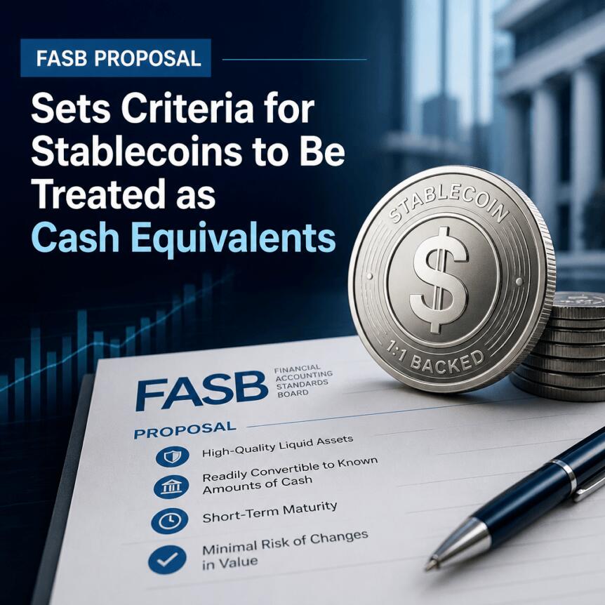 FASB Proposal Sets Criteria for Stablecoins to Be Treated as Cash Equivalents