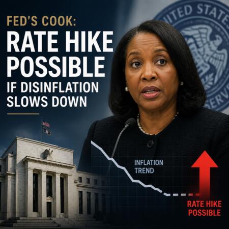 Fed’s Cook: Rate Hike Possible If Disinflation Slows Down Fed’s Cook: Rate Hike Possible If Disinflation Slows Down