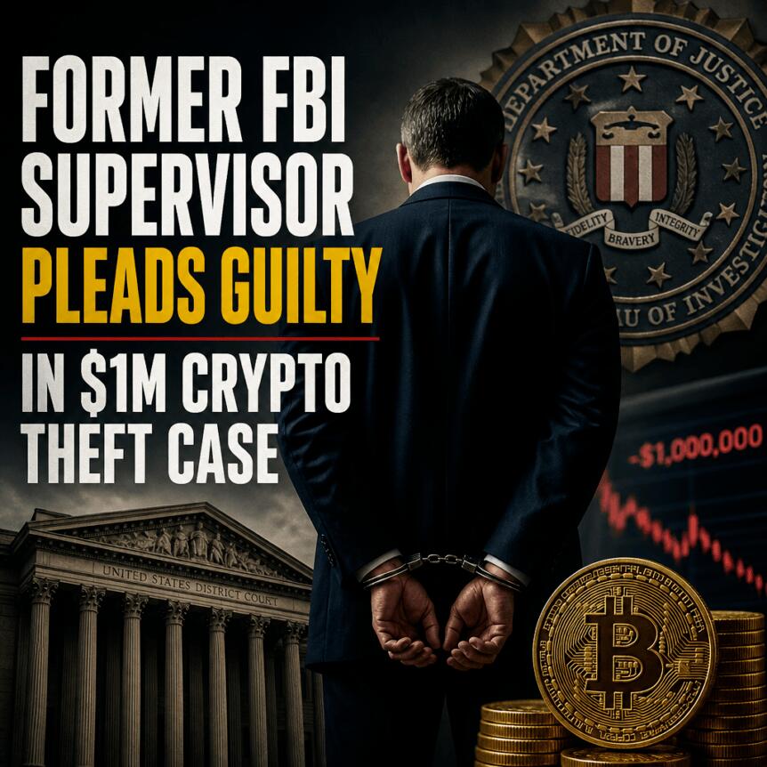 Former FBI Supervisor Pleads Guilty in $1M Crypto Theft Case Former Fbi Supervisor Pleads Guilty In $1m Crypto Theft Case
