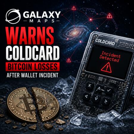 Galaxy Maps Warns Coldcard Bitcoin Losses After Wallet Incident