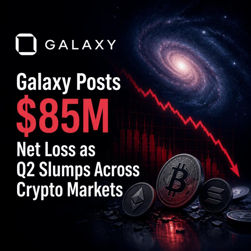 Galaxy Posts $85M Net Loss as Q2 Slumps Across Crypto Markets Galaxy Posts $85m Net Loss As Q2 Slumps Across Crypto Markets