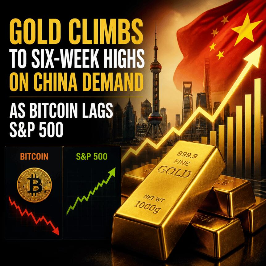Gold Climbs to Six-Week Highs on China Demand as Bitcoin Lags S&P 500 Gold Climbs To Six-Week Highs On China Demand As Bitcoin Lags S&p 500