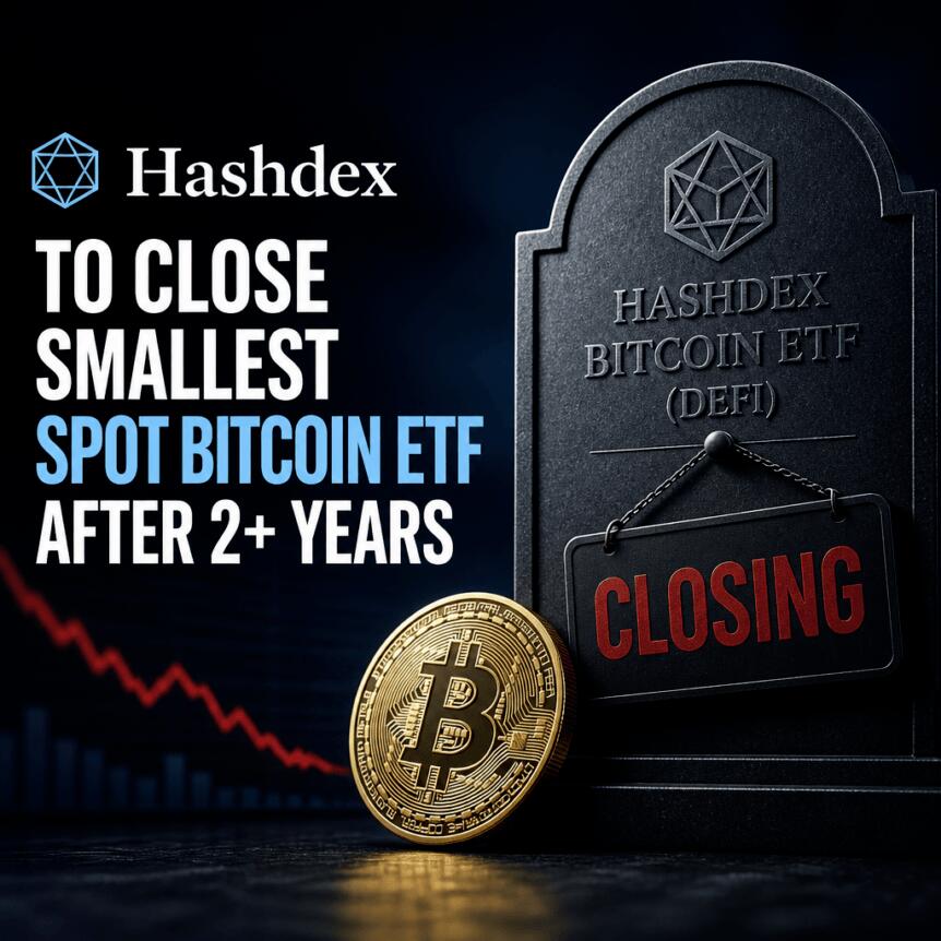 Hashdex to Close Smallest Spot Bitcoin ETF After 2+ Years Hashdex To Close Smallest Spot Bitcoin Etf After 2+ Years