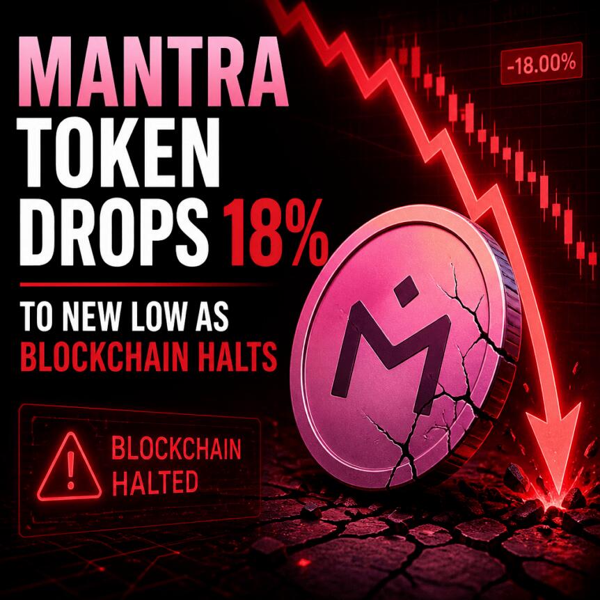 MANTRA Token Drops 18% to New Low as Blockchain Halts Mantra Token Drops 18% To New Low As Blockchain Halts