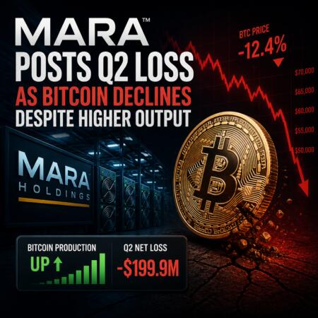 MARA Posts Q2 Loss as Bitcoin Declines Despite Higher Output Mara Posts Q2 Loss As Bitcoin Declines Despite Higher Output