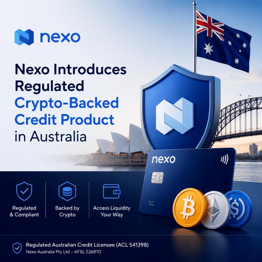 Nexo Introduces Regulated Crypto-Backed Credit Product In Australia