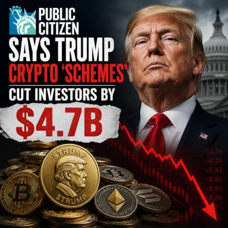 Public Citizen Says Trump Crypto ‘Schemes’ Cut Investors by $4.7B Public Citizen Says Trump Crypto ‘schemes’ Cut Investors By $4.7b