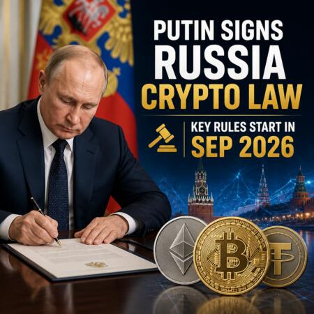 Putin Signs Russia Crypto Law; Key Rules Start in Sep 2026 Putin Signs Russia Crypto Law; Key Rules Start In Sep 2026