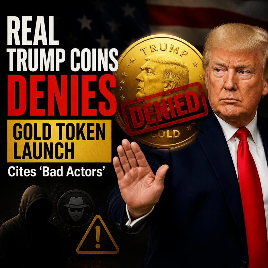Real Trump Coins Denies Gold Token Launch, Cites ‘bad Actors’