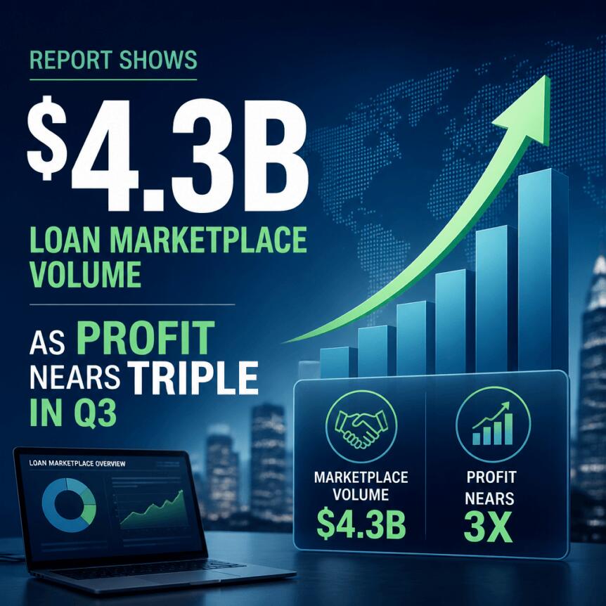 Report Shows $4.3B Loan Marketplace Volume as Profit Nears Triple in Q3 Report Shows $4.3b Loan Marketplace Volume As Profit Nears Triple In Q3