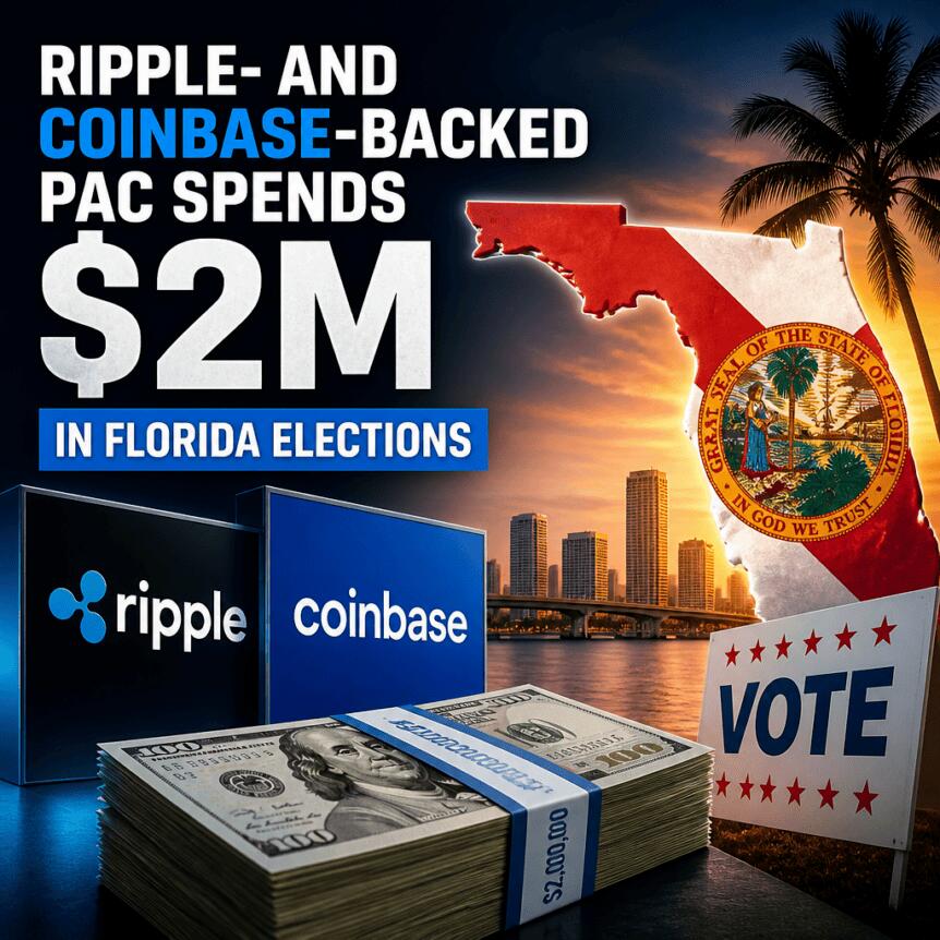 Ripple- And Coinbase-Backed Pac Spends $2m In Florida Elections