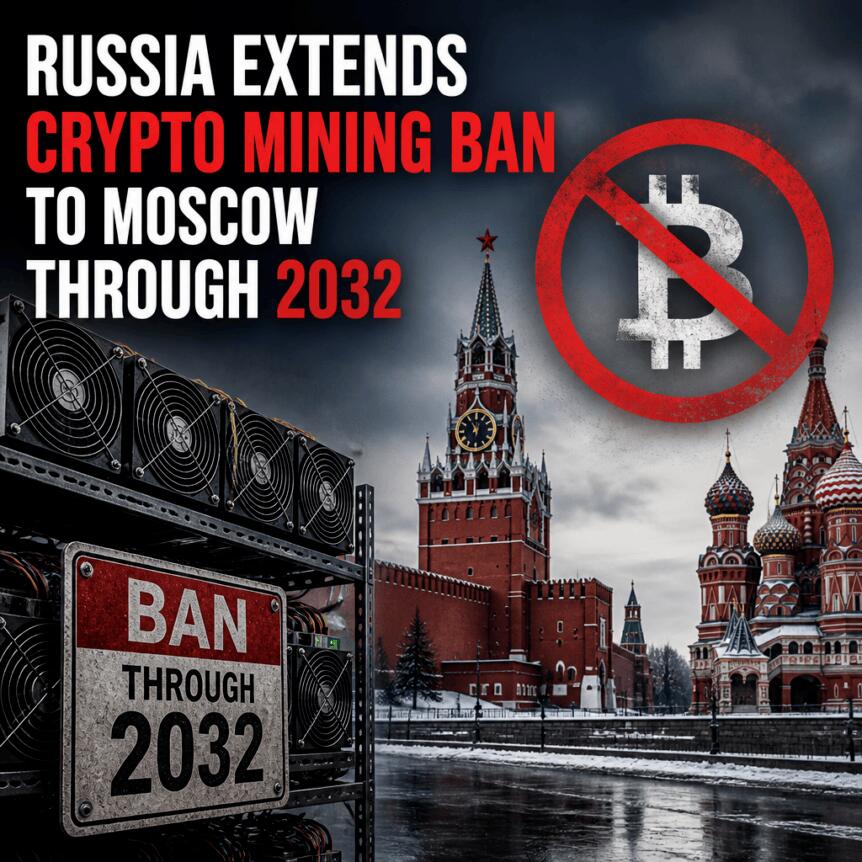 Russia Extends Crypto Mining Ban to Moscow Through 2032 Russia Extends Crypto Mining Ban To Moscow Through 2032