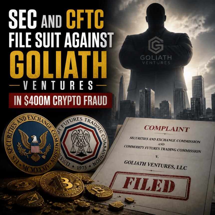 SEC and CFTC File Suit Against Goliath Ventures in $400M Crypto Fraud Sec And Cftc File Suit Against Goliath Ventures In $400m Crypto Fraud