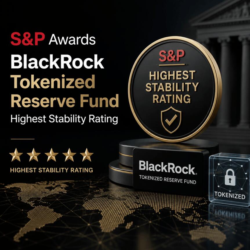 S&P Awards BlackRock Tokenized Reserve Fund Highest Stability Rating S&p Awards Blackrock Tokenized Reserve Fund Highest Stability Rating