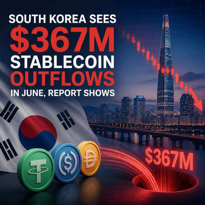 South Korea Sees $367M Stablecoin Outflows in June, Report Shows South Korea Sees $367m Stablecoin Outflows In June, Report Shows