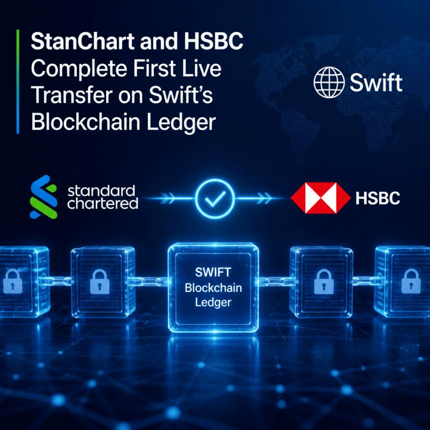 Stanchart And Hsbc Complete First Live Transfer On Swift’s Blockchain Ledger