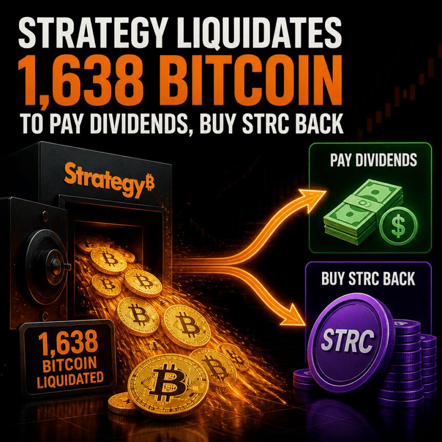 Strategy Liquidates 1,638 Bitcoin to Pay Dividends, Buy STRC Back