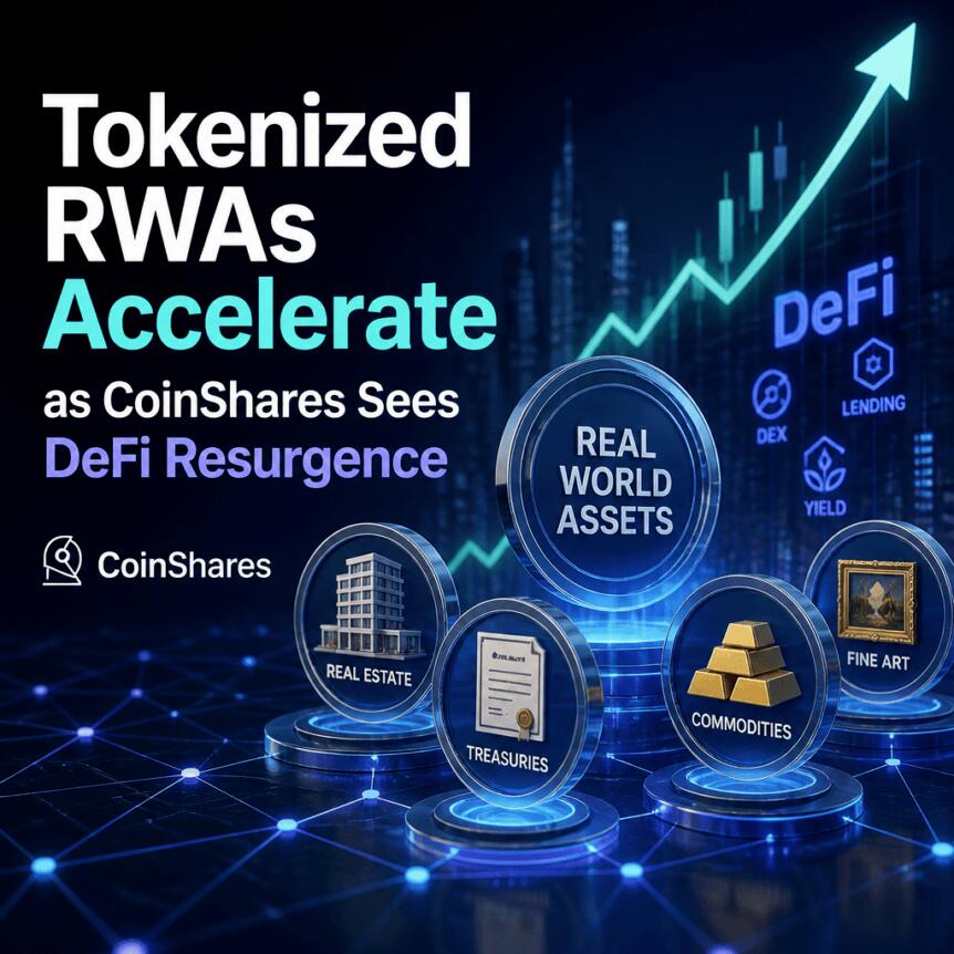 Tokenized RWAs Accelerate as CoinShares Sees DeFi Resurgence Tokenized Rwas Accelerate As Coinshares Sees Defi Resurgence