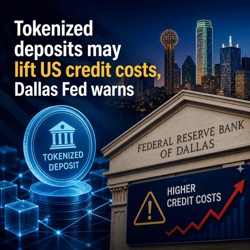 Tokenized deposits may lift US credit costs, Dallas Fed warns Tokenized Deposits May Lift Us Credit Costs, Dallas Fed Warns