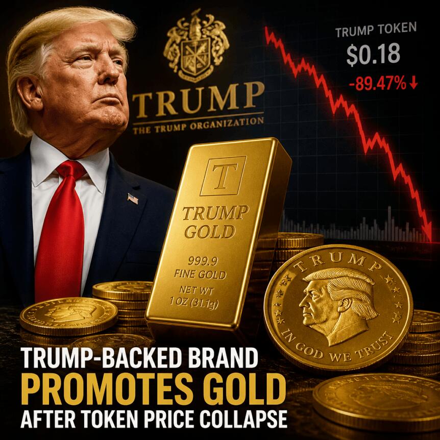 Trump-Backed Brand Promotes Gold After Token Price Collapse Trump-Backed Brand Promotes Gold After Token Price Collapse