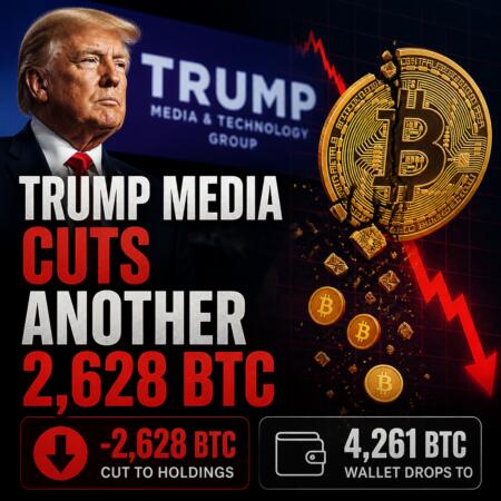Trump Media Cuts Another 2,628 BTC; Wallet Drops to 4,261 BTC Trump Media Cuts Another 2,628 Btc; Wallet Drops To 4,261 Btc