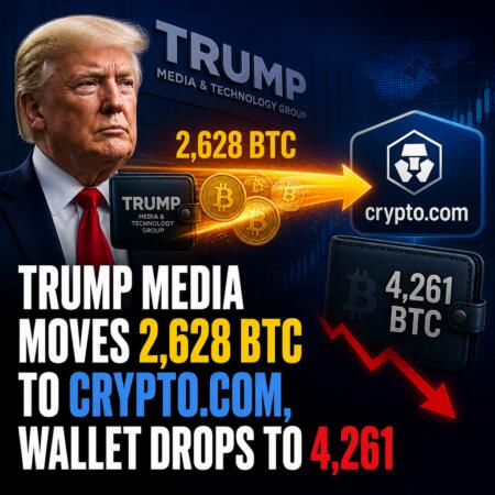 Trump Media Moves 2,628 BTC to Crypto.com, Wallet Drops to 4,261 Trump Media Moves 2,628 Btc To Crypto.com, Wallet Drops To 4,261