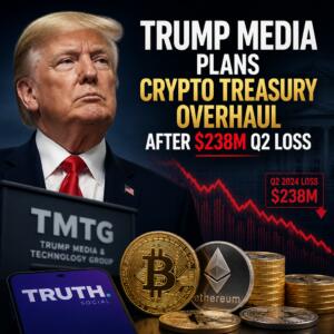 Trump Media Plans Crypto Treasury Overhaul After $238M Q2 Loss Trump Media Plans Crypto Treasury Overhaul After $238m Q2 Loss