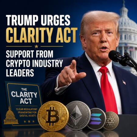 Trump Urges Clarity Act Support From Crypto Industry Leaders