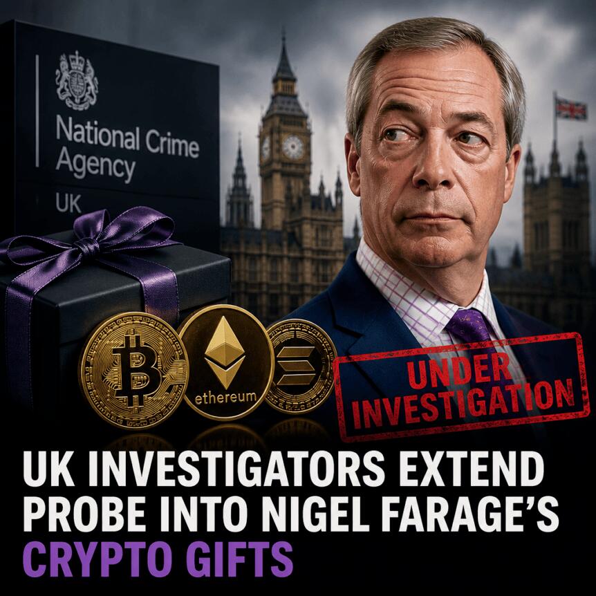 UK Investigators Extend Probe Into Nigel Farage’s Crypto Gifts Uk Investigators Extend Probe Into Nigel Farage’s Crypto Gifts