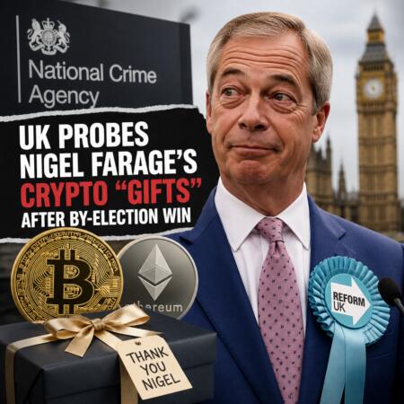 Uk Probes Nigel Farage’s Crypto “gifts” After By-Election Win