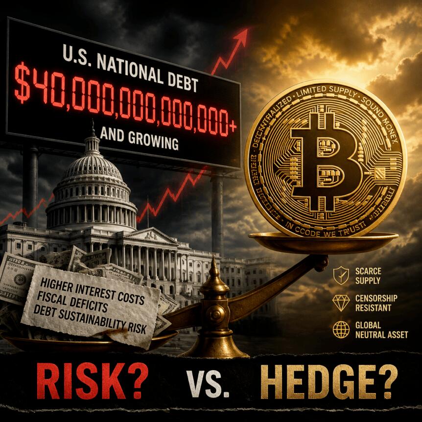 U.S. Debt Surpasses $40T, Renewing Bitcoin Risk vs. Hedge Debate U.s. Debt Surpasses $40t, Renewing Bitcoin Risk Vs. Hedge Debate
