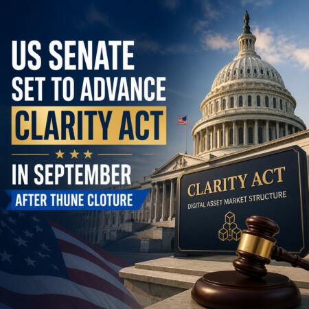 US Senate Set to Advance CLARITY Act in September After Thune Cloture Us Senate Set To Advance Clarity Act In September After Thune Cloture